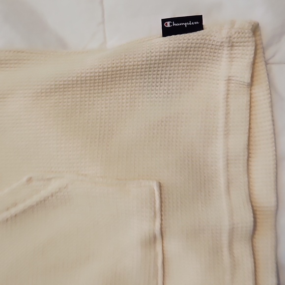 Champion Waffle Hoodie, Cream, Off White, Medium - Picture 5 of 5